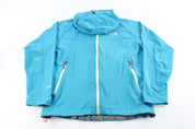 Women's The North Face Embroidered Logo Blue Zip Up Jacket - ThriftedThreads.com