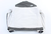 Women's The North Face Embroidered Logo Grey & White Denali Jacket - ThriftedThreads.com
