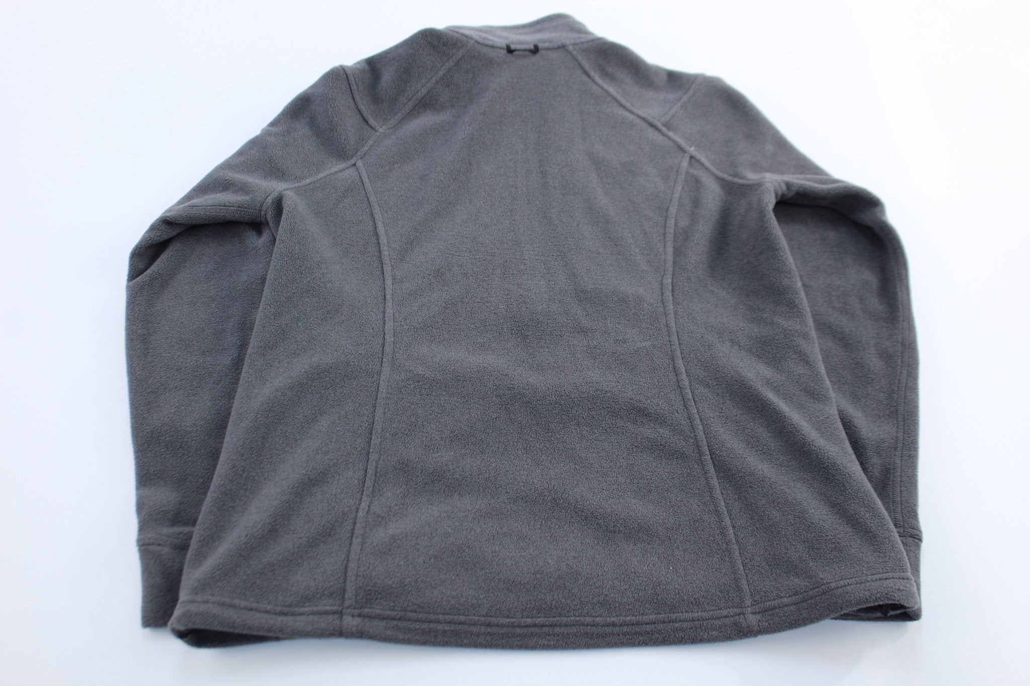 Women's The North Face Embroidered Logo Grey Zip Up Jacket - ThriftedThreads.com