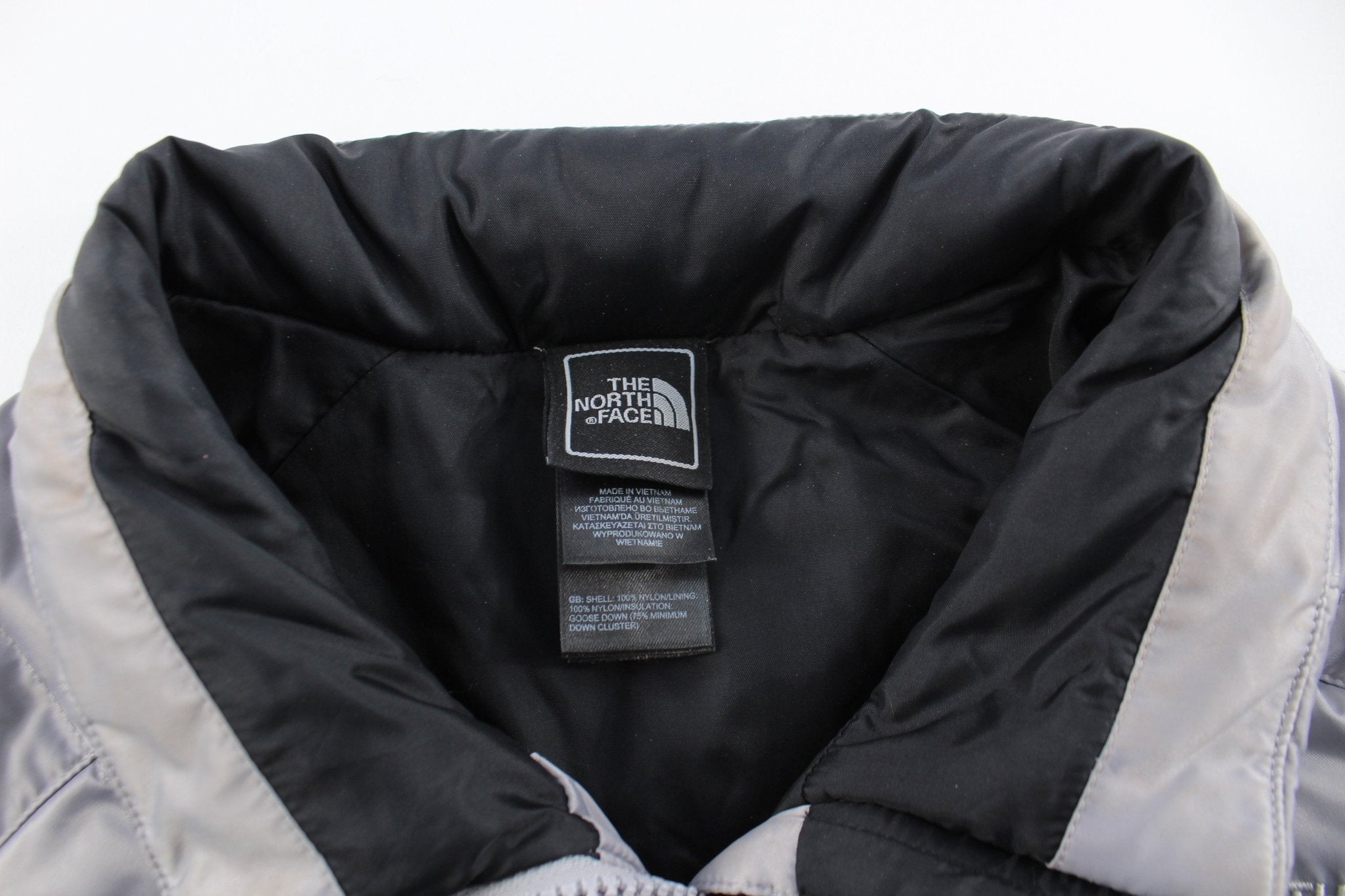 Women's The North Face Embroidered Logo Grey Zip Up Jacket - ThriftedThreads.com