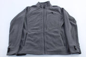 Women's The North Face Embroidered Logo Grey Zip Up Jacket - ThriftedThreads.com