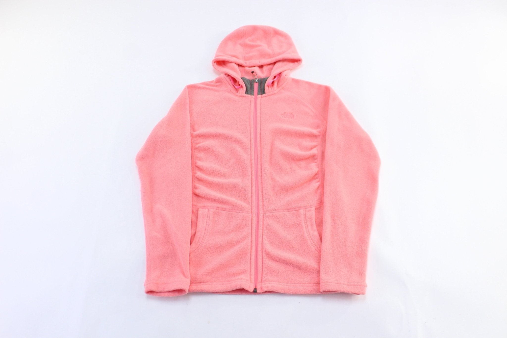 Women s The North Face Embroidered Logo Pink Fleece Zip Up Jacket ThriftedThreads