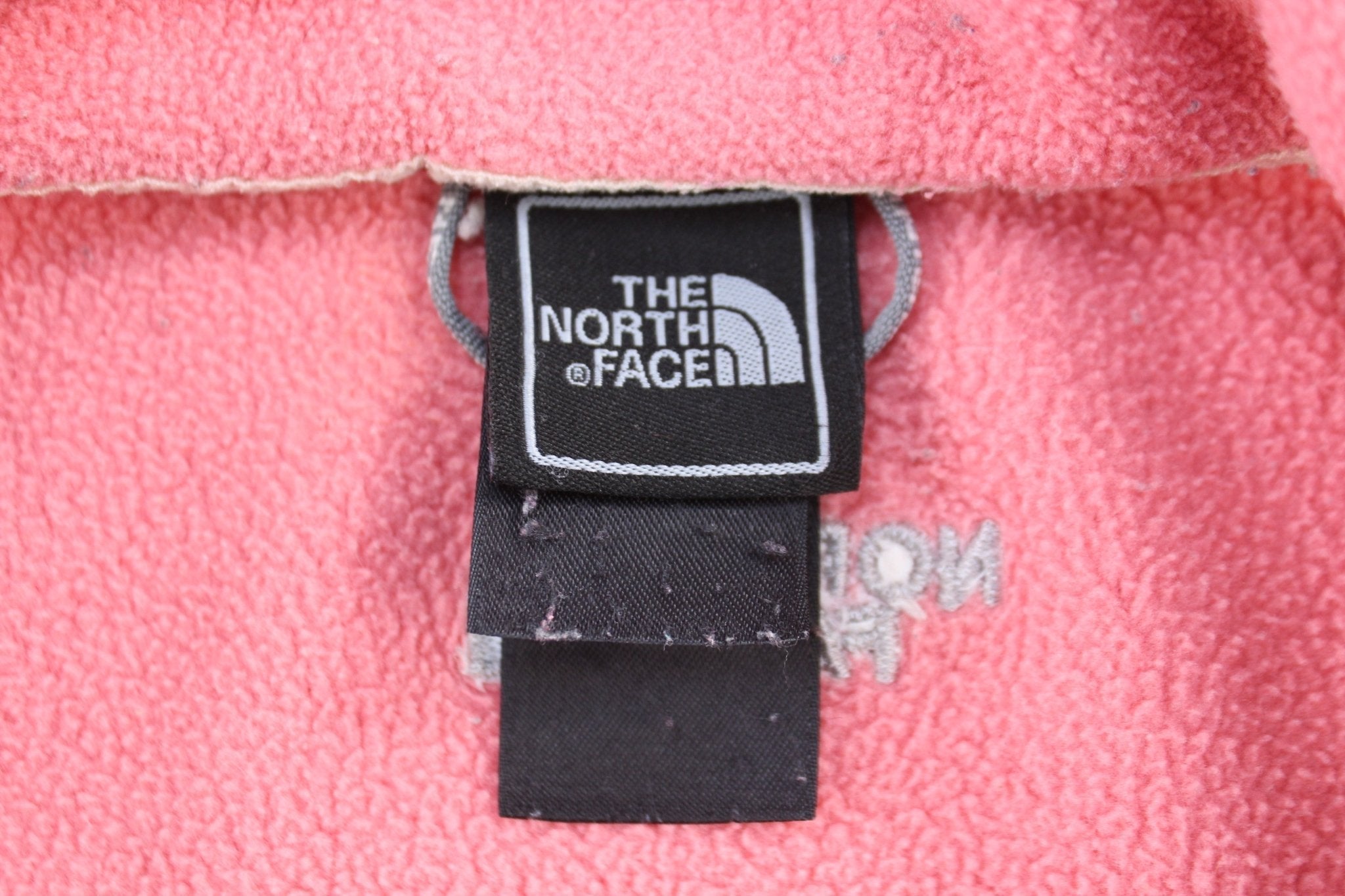 Women's The North Face Embroidered Logo Pink & Grey Full Zip Jacket - Jacket - Thrifted Threads