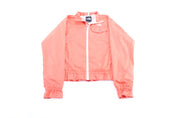 Women's The North Face Embroidered Logo Pink Zip Up Jacket - ThriftedThreads.com