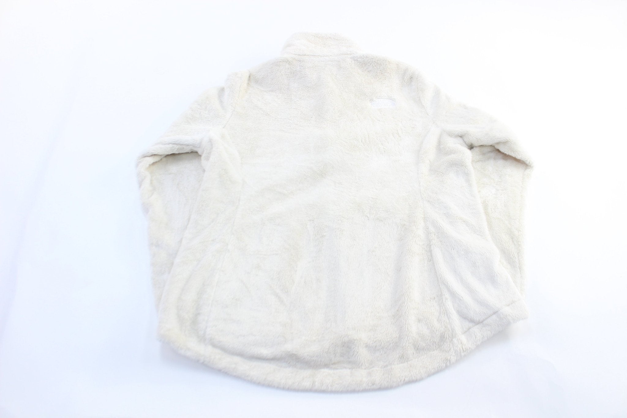 Women's The North Face Embroidered Logo White Zip Up Jacket - ThriftedThreads.com