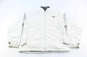 Women's The North Face Embroidered Logo White Zip Up Jacket - ThriftedThreads.com