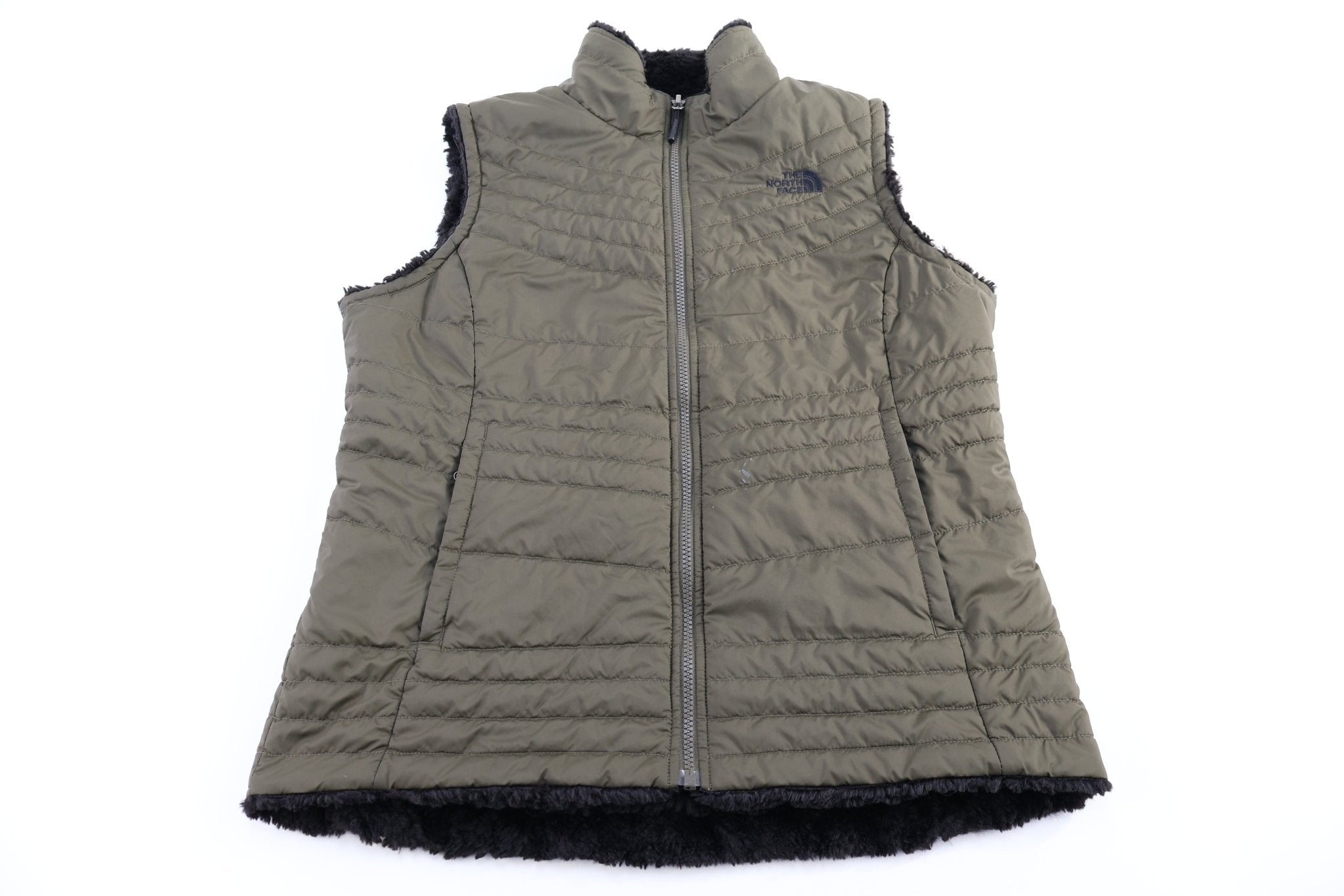 Women's The North Face Green Full Zip Reversible Vest - Vest - Thrifted Threads