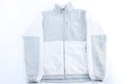 Women's The North Face Light Grey& White Denali Jacket - ThriftedThreads.com
