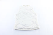 Women's The North Face Logo Embroidered White Vest - ThriftedThreads.com