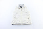 Women's The North Face Logo Embroidered White Vest - ThriftedThreads.com