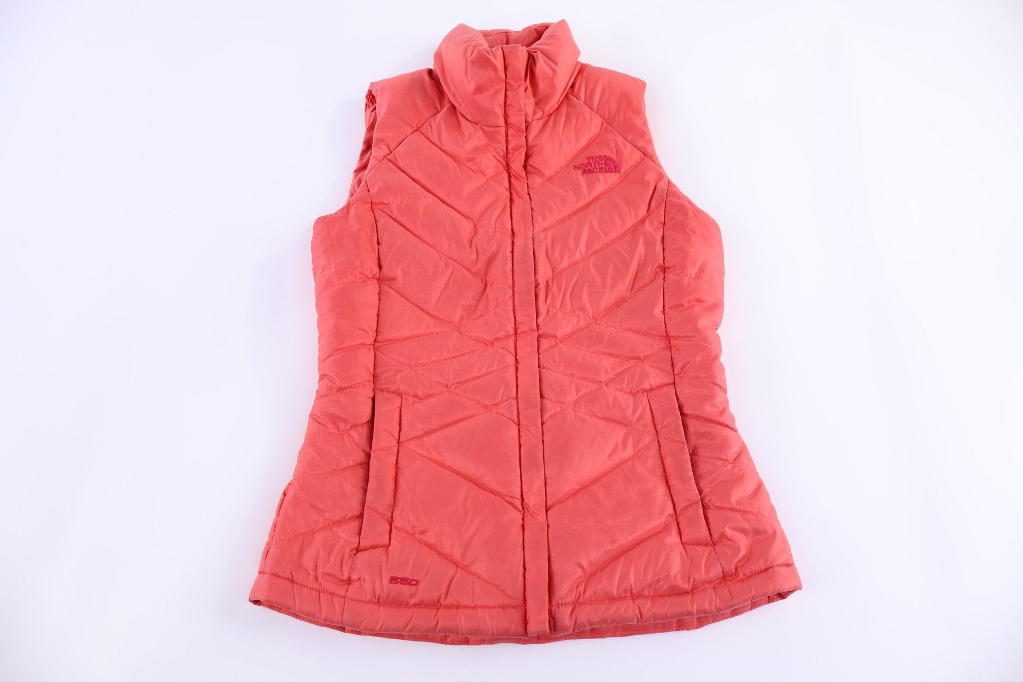 Women's The North Face Orange Full Zip Puffer Vest - Vest - Thrifted Threads