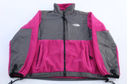 Women's The North Face Pink & Grey Denali Fleece Jacket - ThriftedThreads.com