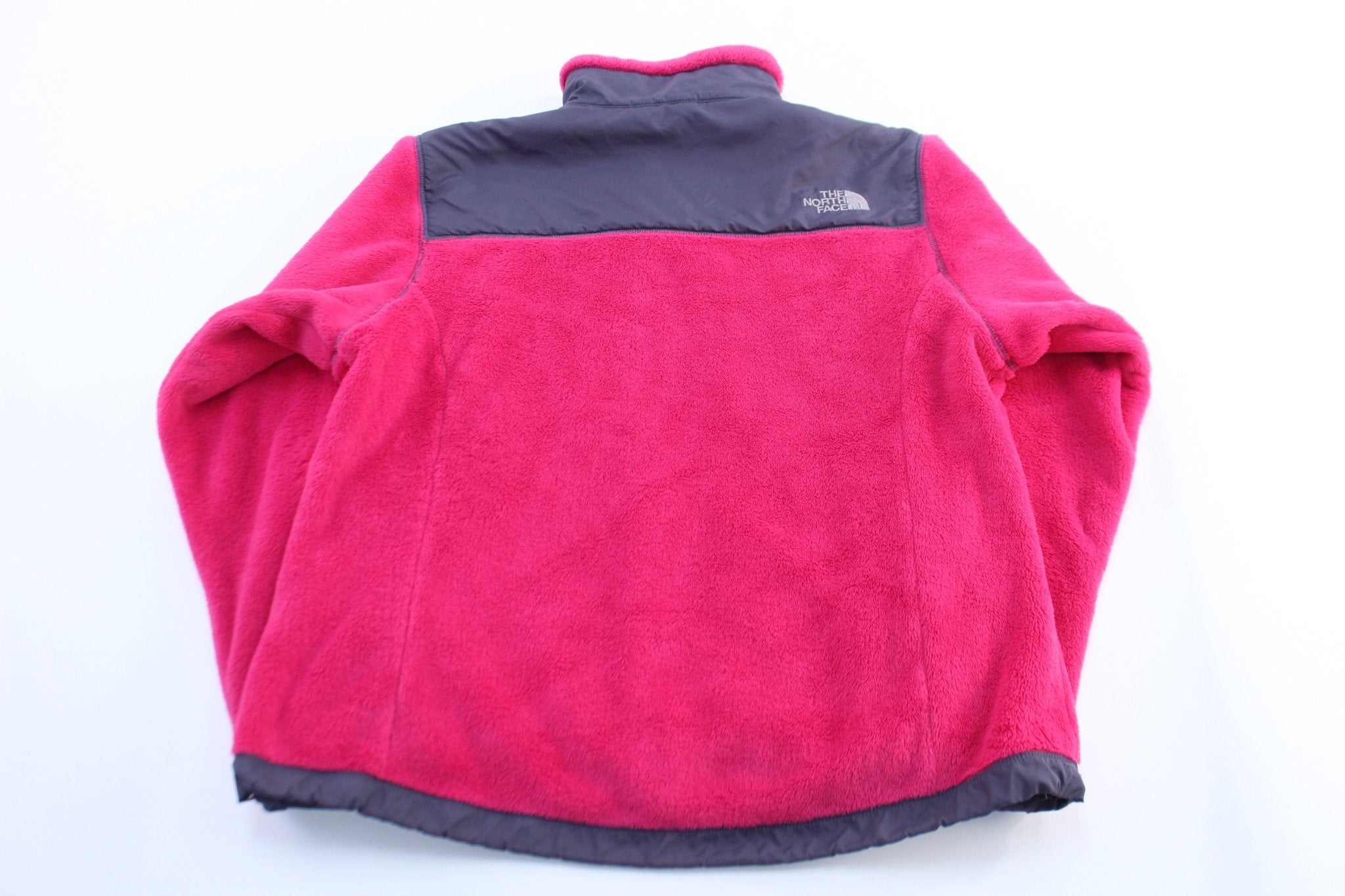Women's The North Face Pink & Grey Sherpa Jacket - ThriftedThreads.com
