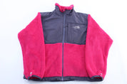 Women's The North Face Pink & Grey Sherpa Jacket - ThriftedThreads.com