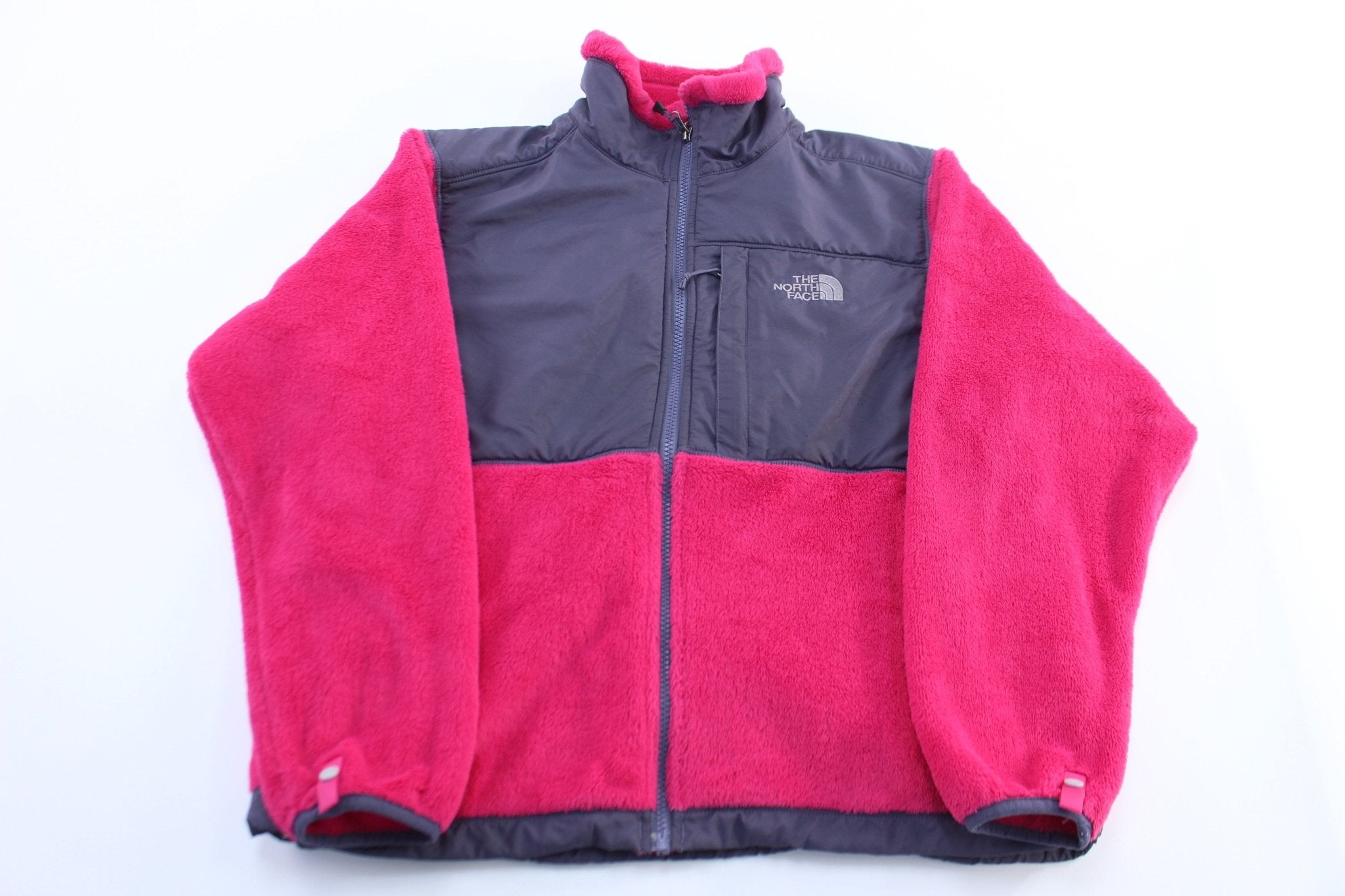 Women's The North Face Pink & Grey Sherpa Jacket - ThriftedThreads.com