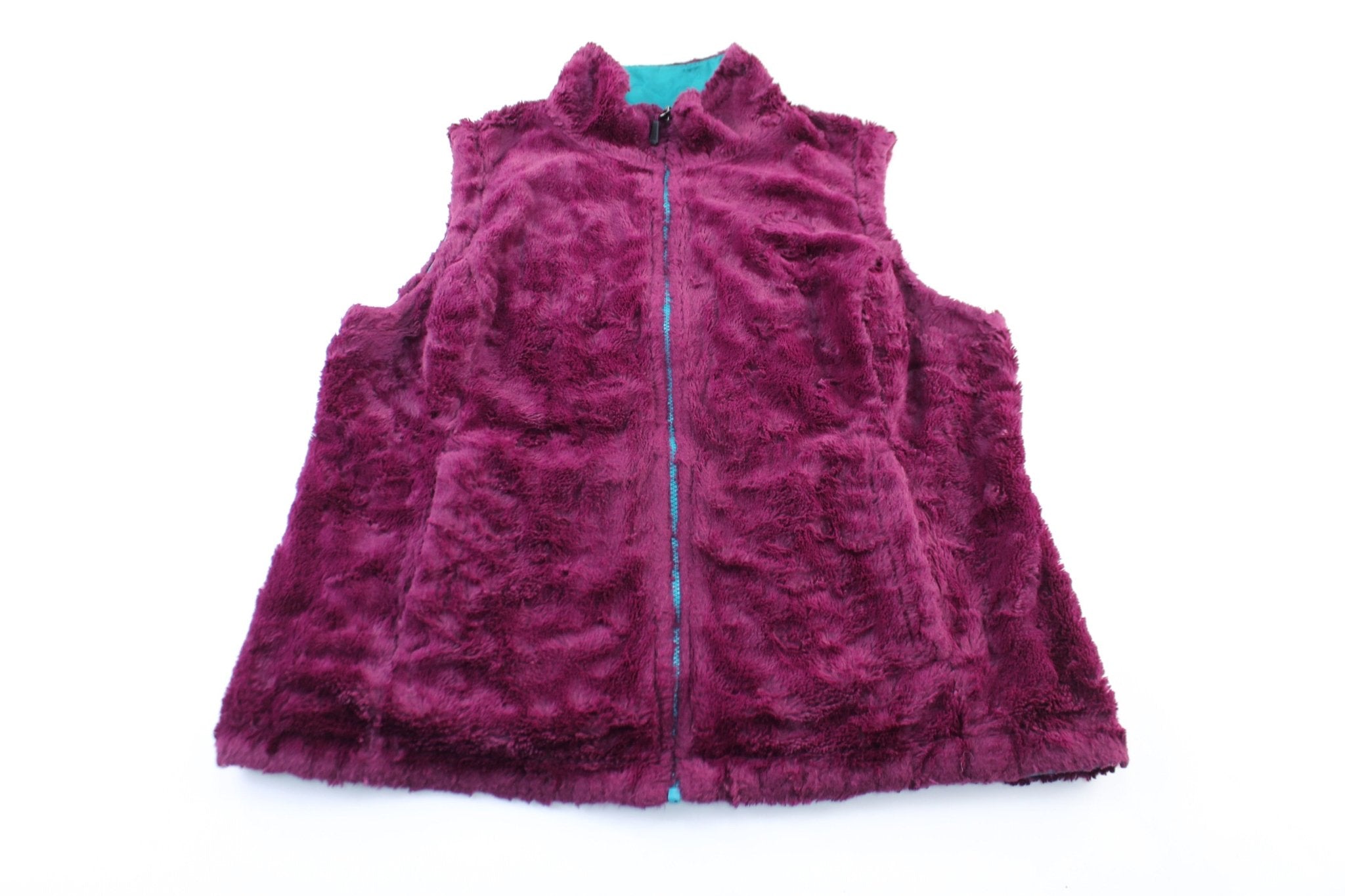Women's The North Face Purple & Aqua Reversible Zip Up Jacket - ThriftedThreads.com