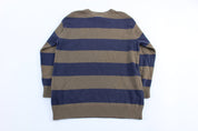Women's Tommy Hilfiger Blue & Brown Striped Sweater - ThriftedThreads.com