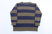 Women's Tommy Hilfiger Blue & Brown Striped Sweater - ThriftedThreads.com