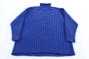 Women's Tommy Hilfiger Embroidered Logo Blue Sweater - Sweater - Thrifted Threads