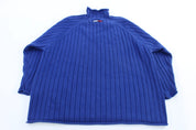 Women's Tommy Hilfiger Embroidered Logo Blue Sweater - Sweater - Thrifted Threads