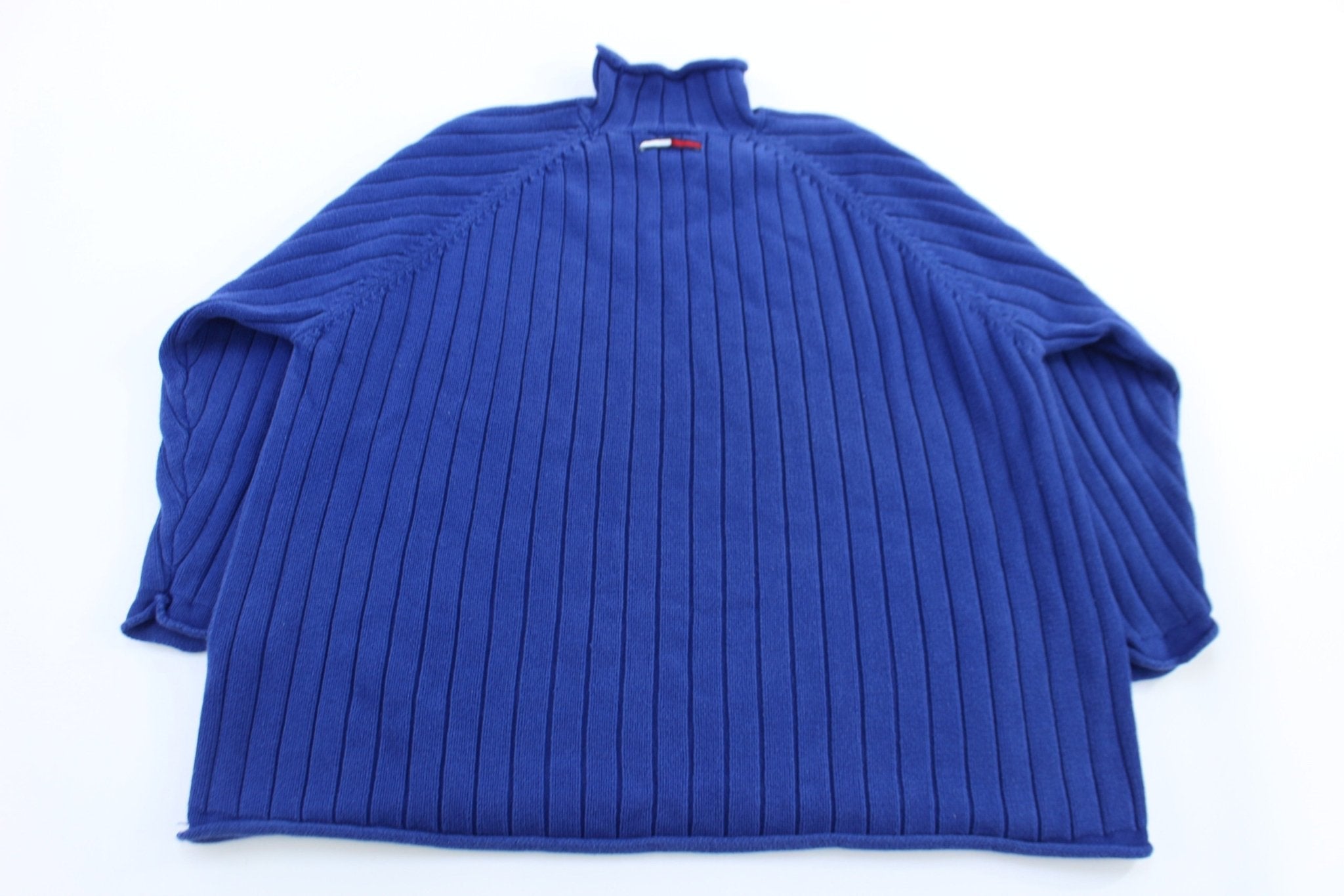Women's Tommy Hilfiger Embroidered Logo Blue Sweater - Sweater - Thrifted Threads