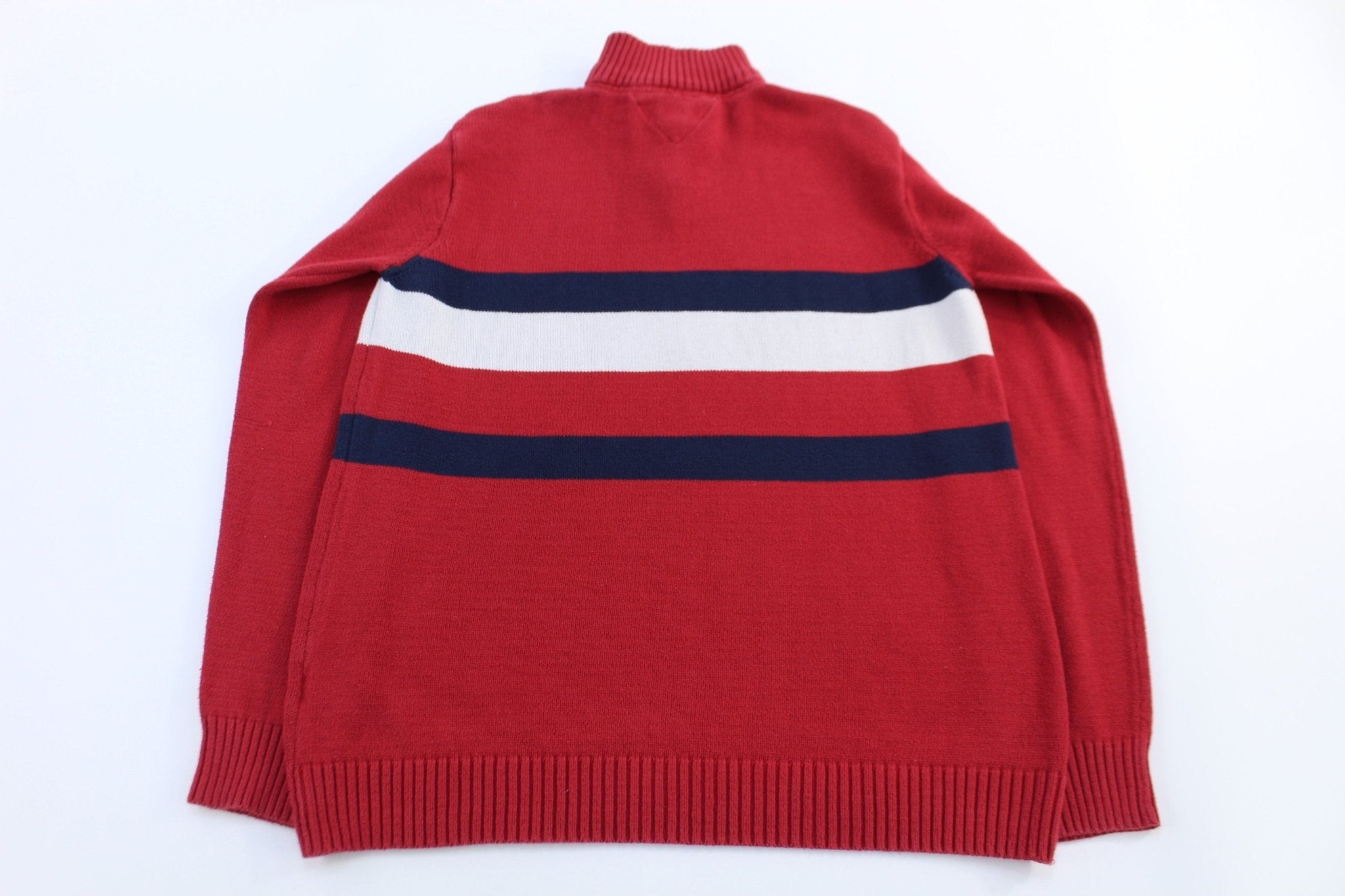 Women's Tommy Hilfiger Embroidered Logo Quarter Zip Sweater - Sweater - Thrifted Threads