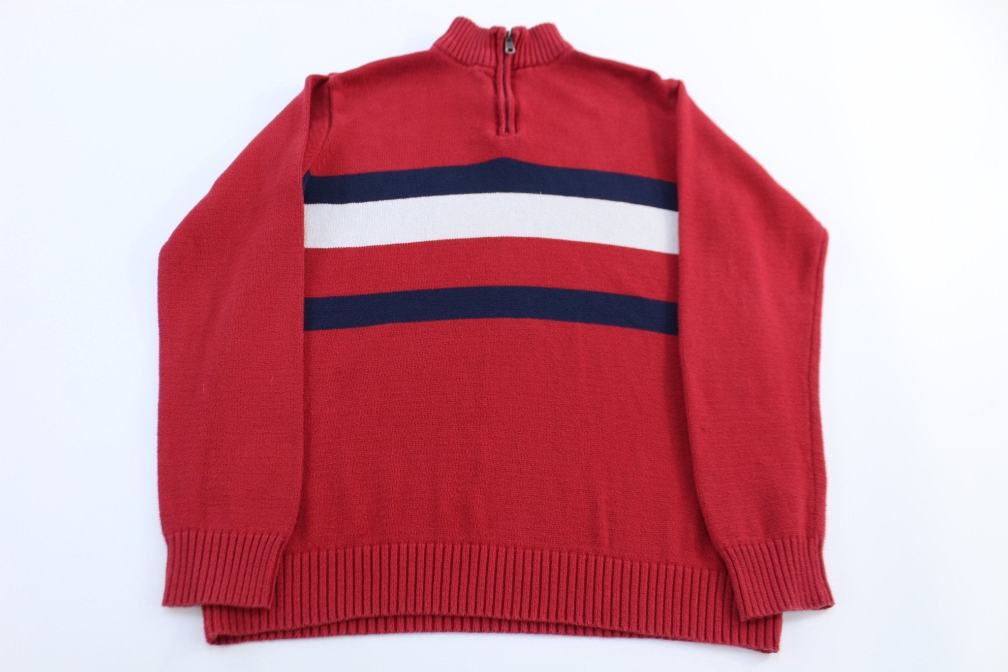 Women's Tommy Hilfiger Embroidered Logo Quarter Zip Sweater - Sweater - Thrifted Threads