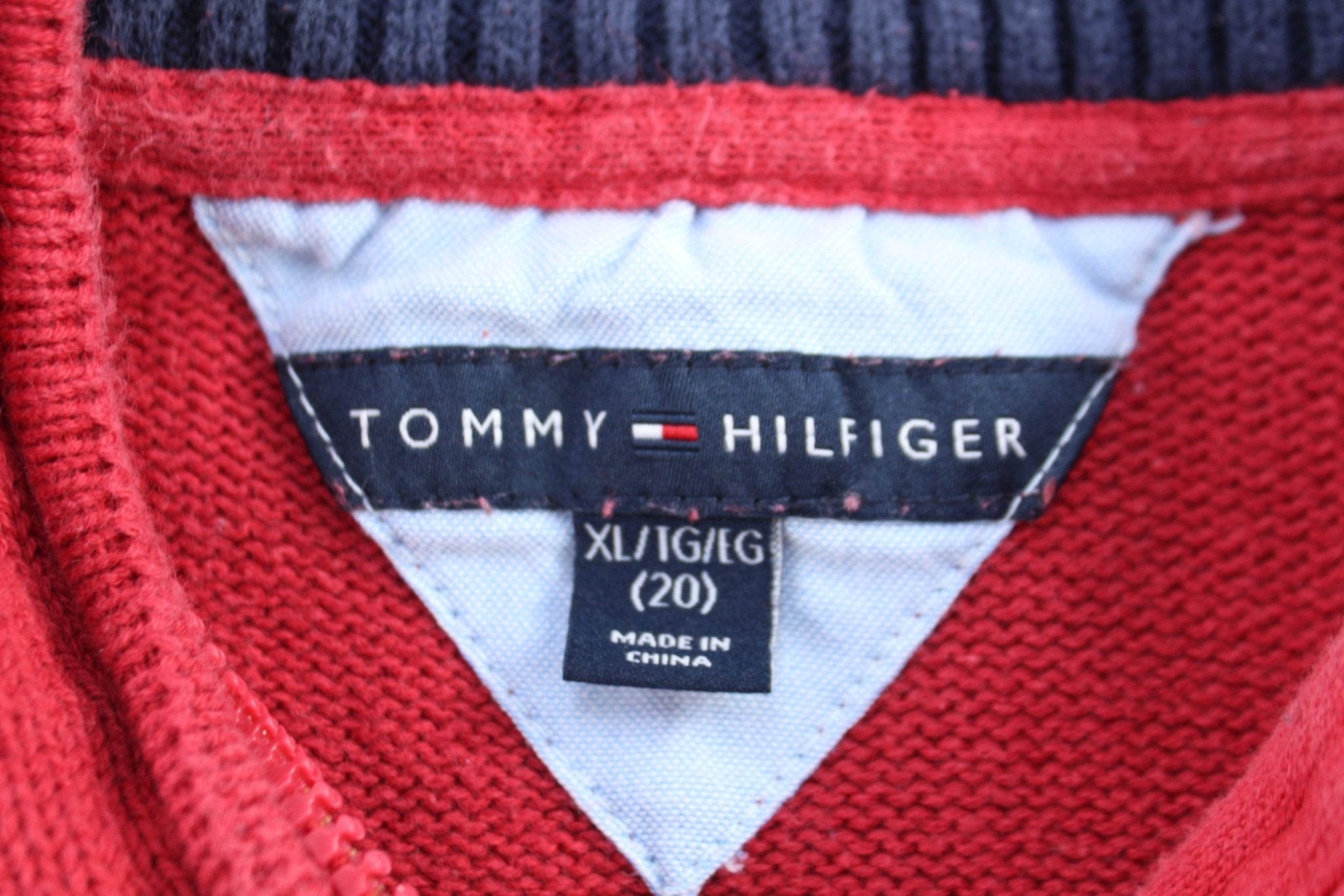Women's Tommy Hilfiger Embroidered Logo Quarter Zip Sweater - Sweater - Thrifted Threads