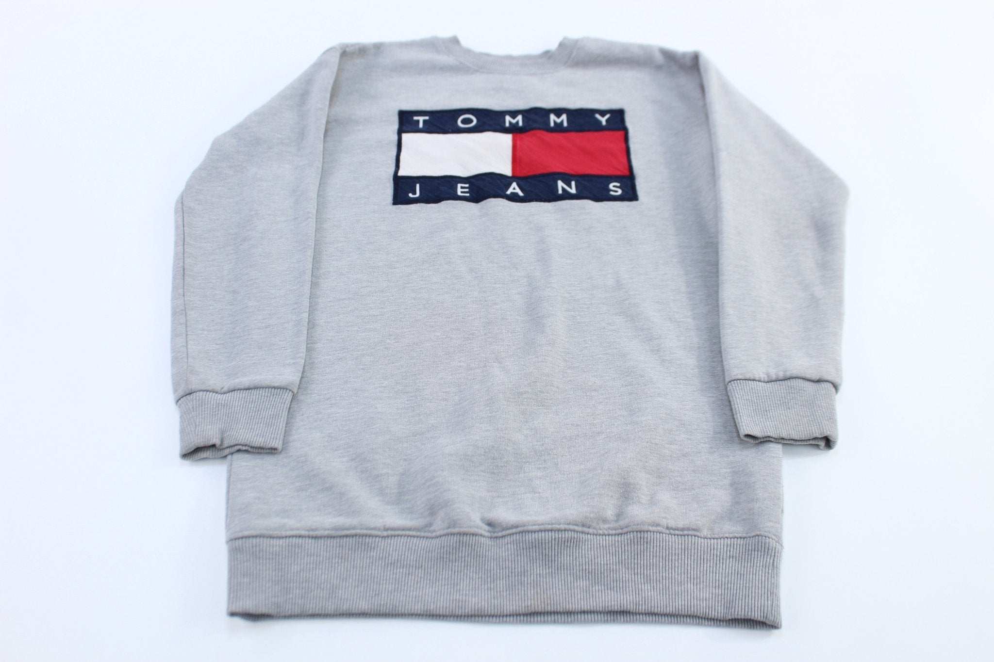 Women's Tommy Hilfiger Embroidered Sweatshirt Dress - ThriftedThreads.com
