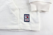 Women's Tommy Hilfiger Logo Patch White Pullover Jacket - ThriftedThreads.com