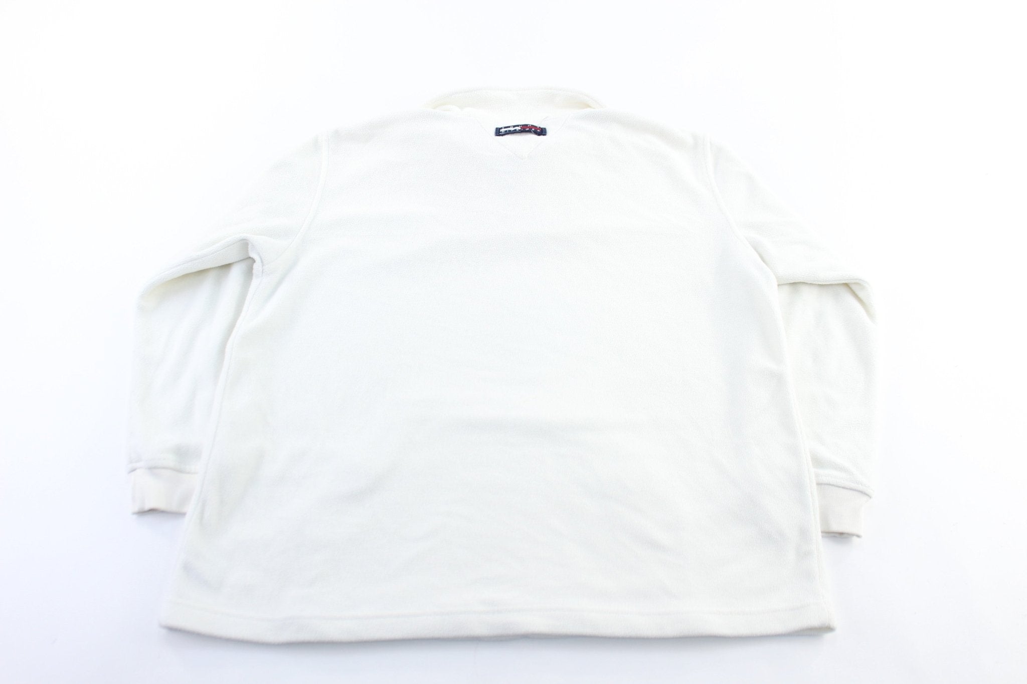 Women's Tommy Hilfiger Logo Patch White Pullover Jacket - ThriftedThreads.com