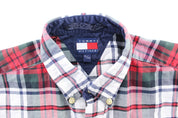 Women's Tommy Hilfiger Red, Green, & White Plaid LS Button Down - Button Ups/Downs - Thrifted Threads