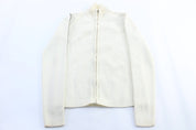 Women's Tommy Hilfiger White Zip Up Sweater - ThriftedThreads.com