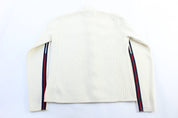 Women's Tommy Hilfiger White Zip Up Sweater - ThriftedThreads.com