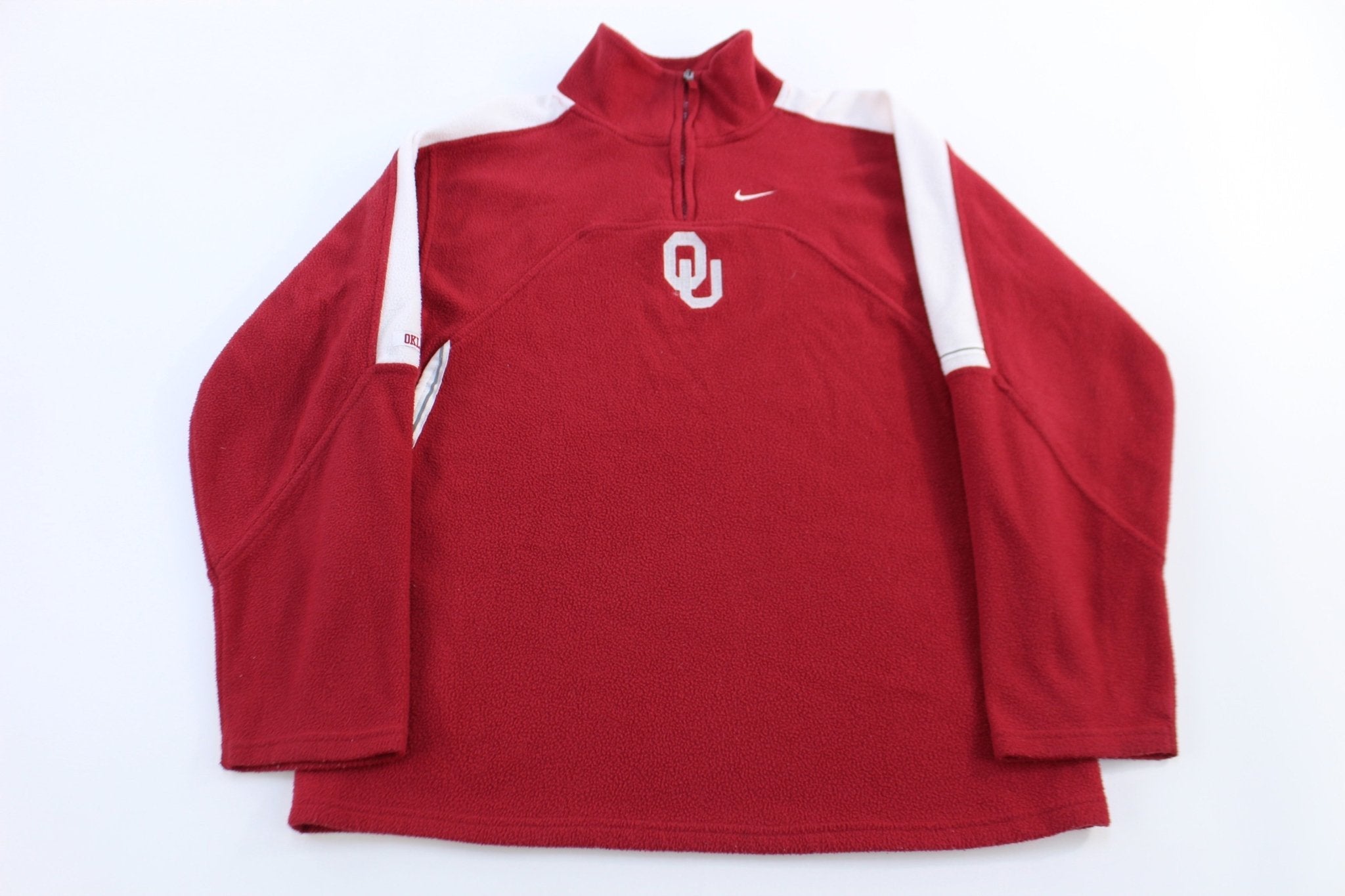 Women's University of Oklahoma Quarter Zip Fleece Sweater - Sweater - Thrifted Threads