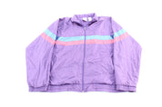 Women's USA Olympic Embroidered Logo Purple Zip Up Jacket - Jacket - Thrifted Threads