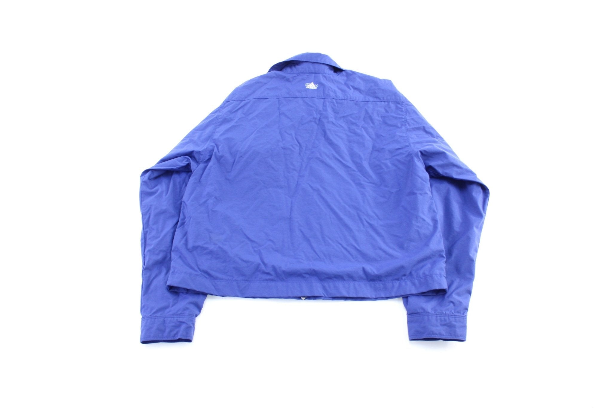 Women's Vintage Adidas Blue Striped Zip Up Jacket - Jacket - Thrifted Threads