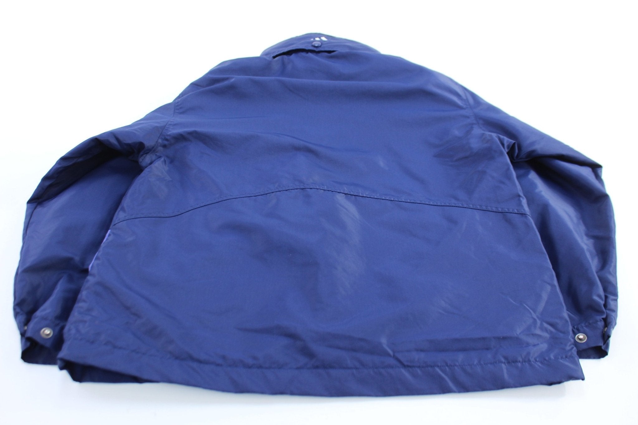 Women's Vintage Adidas Embroidered Logo Blue Striped Zip Up Jacket - Jackets - Thrifted Threads