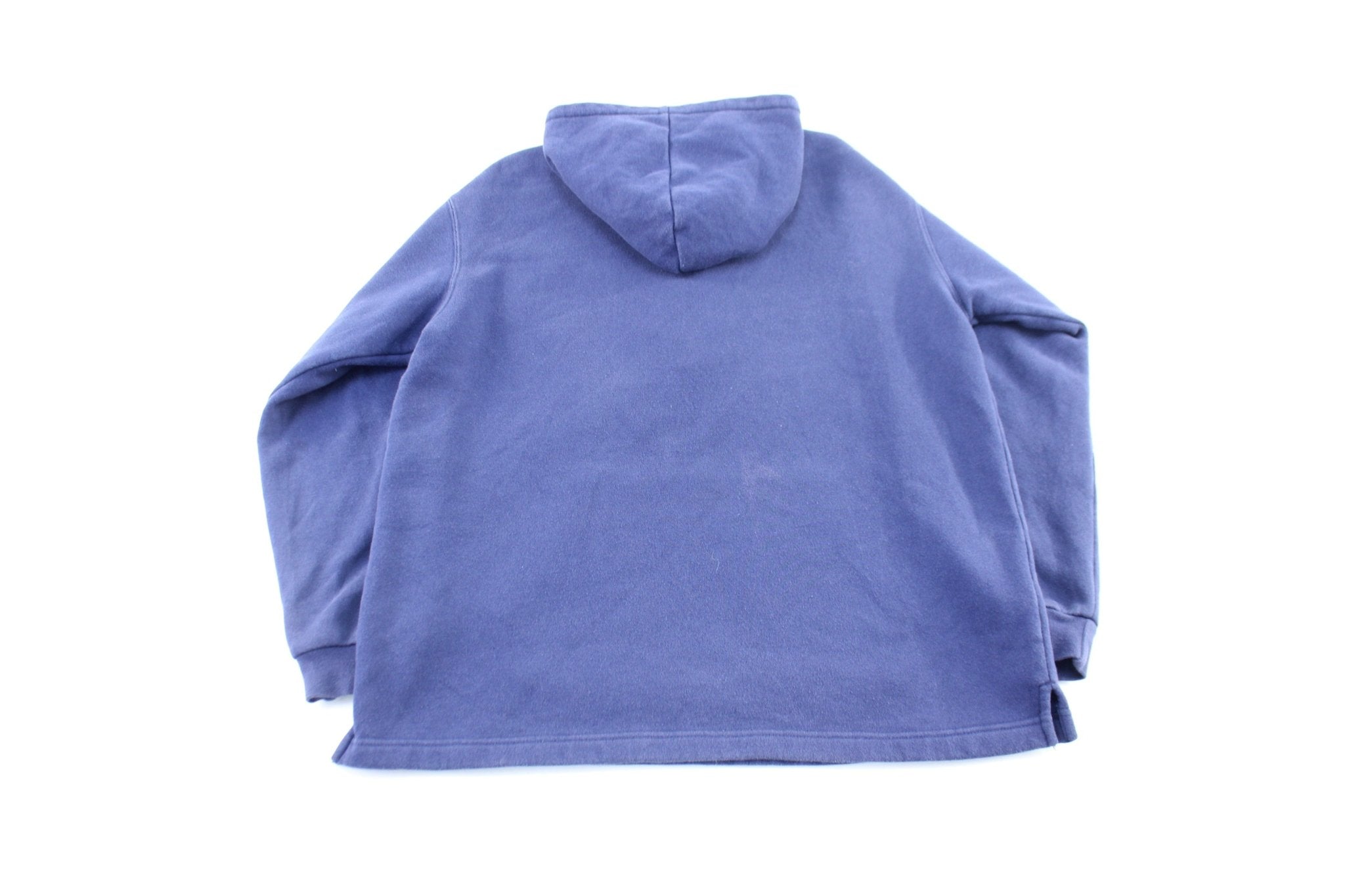 Women's Vintage Adidas Embroidered Logo Blue & White Pullover Hoodie - ThriftedThreads.com