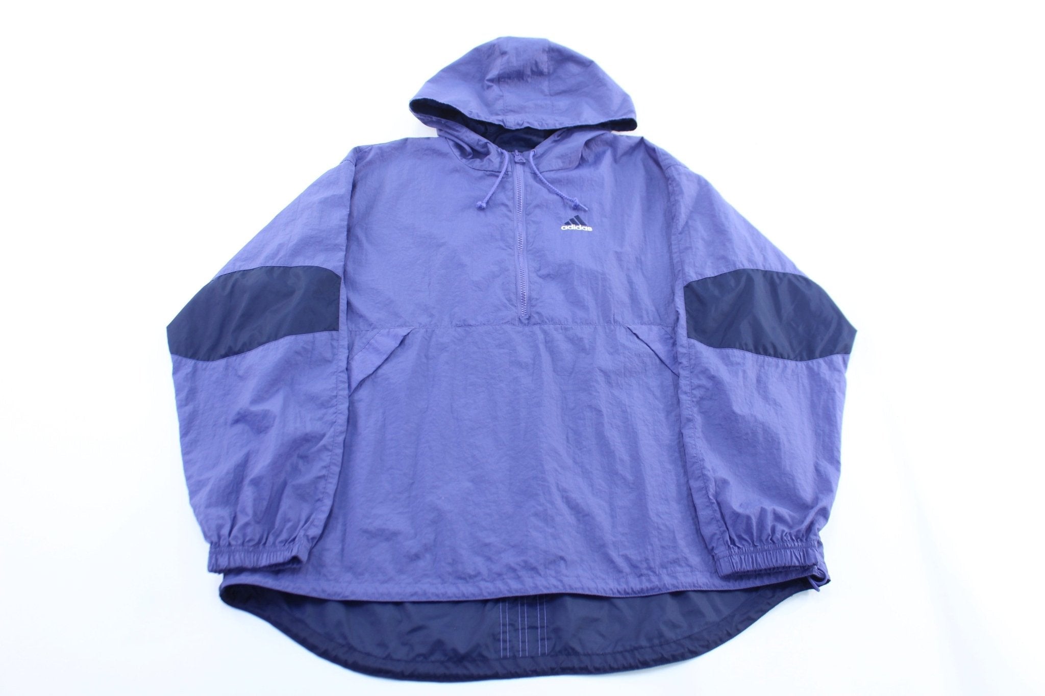 Women's Vintage Adidas Embroidered Logo Purple Windbreaker Jacket - Jacket - Thrifted Threads