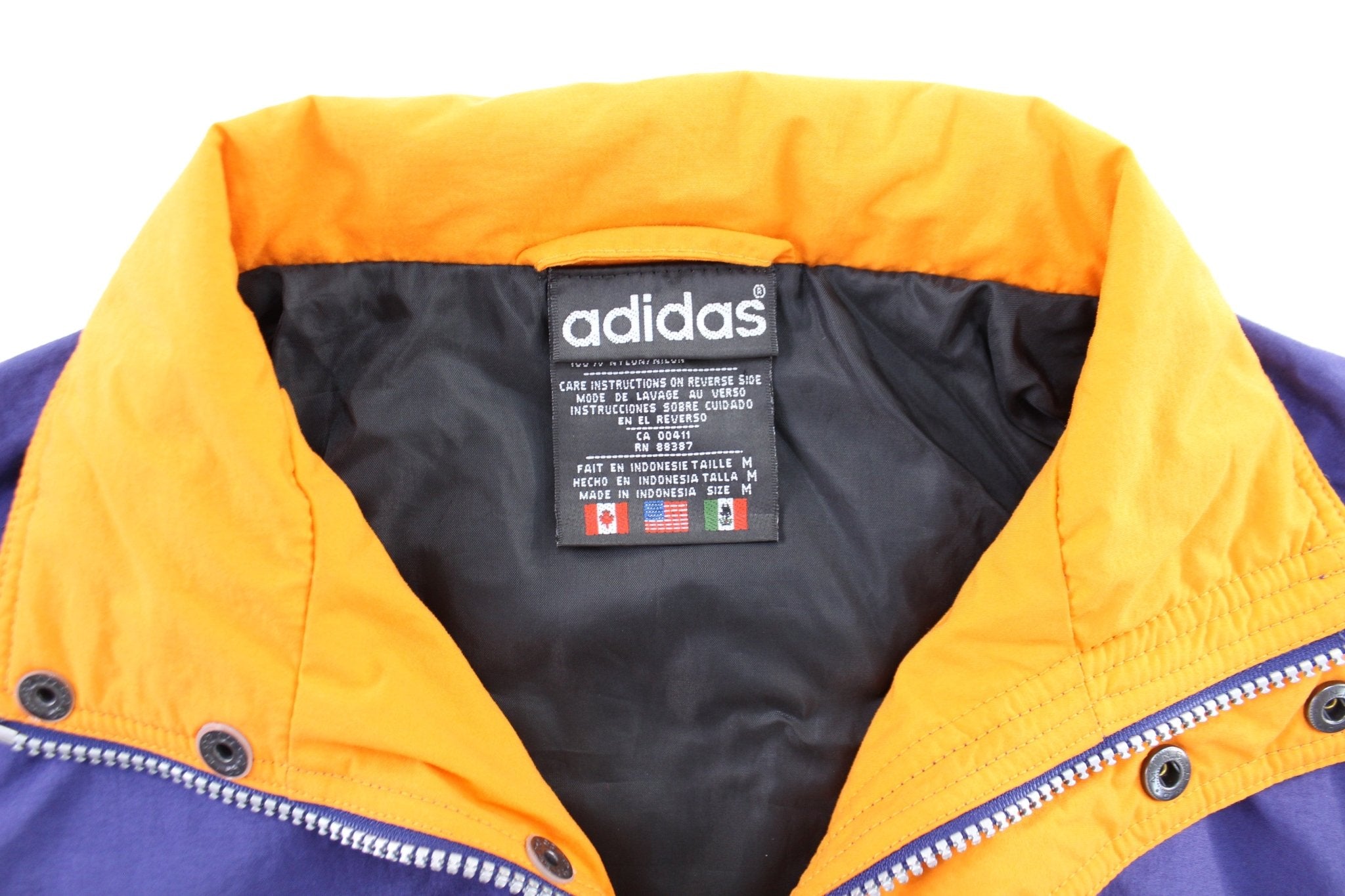Women's Vintage Adidas Purple & Orange Windbreaker Jacket - ThriftedThreads.com