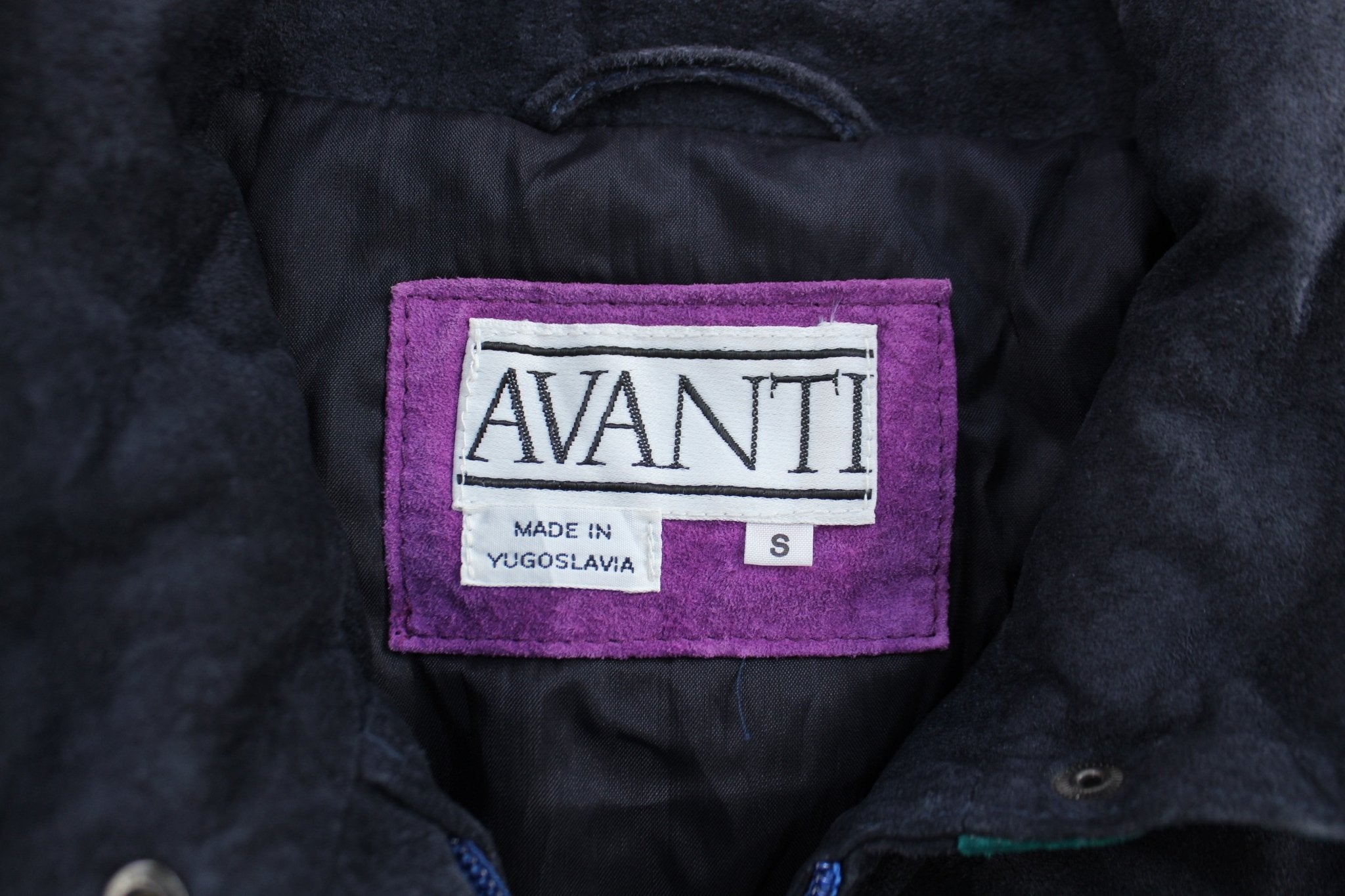 Women's Vintage Avanti Suede Colorblock Jacket - ThriftedThreads.com