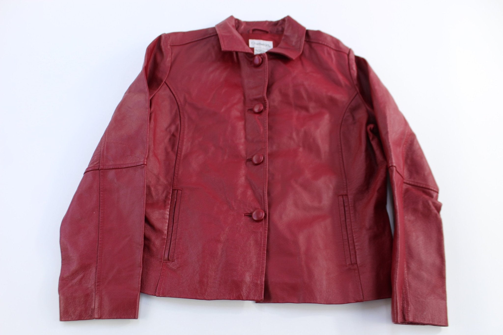 Women's Vintage Chadwick's Red Leather Jacket - Jacket - Thrifted Threads