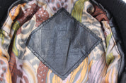 Women's Vintage Copper Key Leather Bomber Jacket - ThriftedThreads.com
