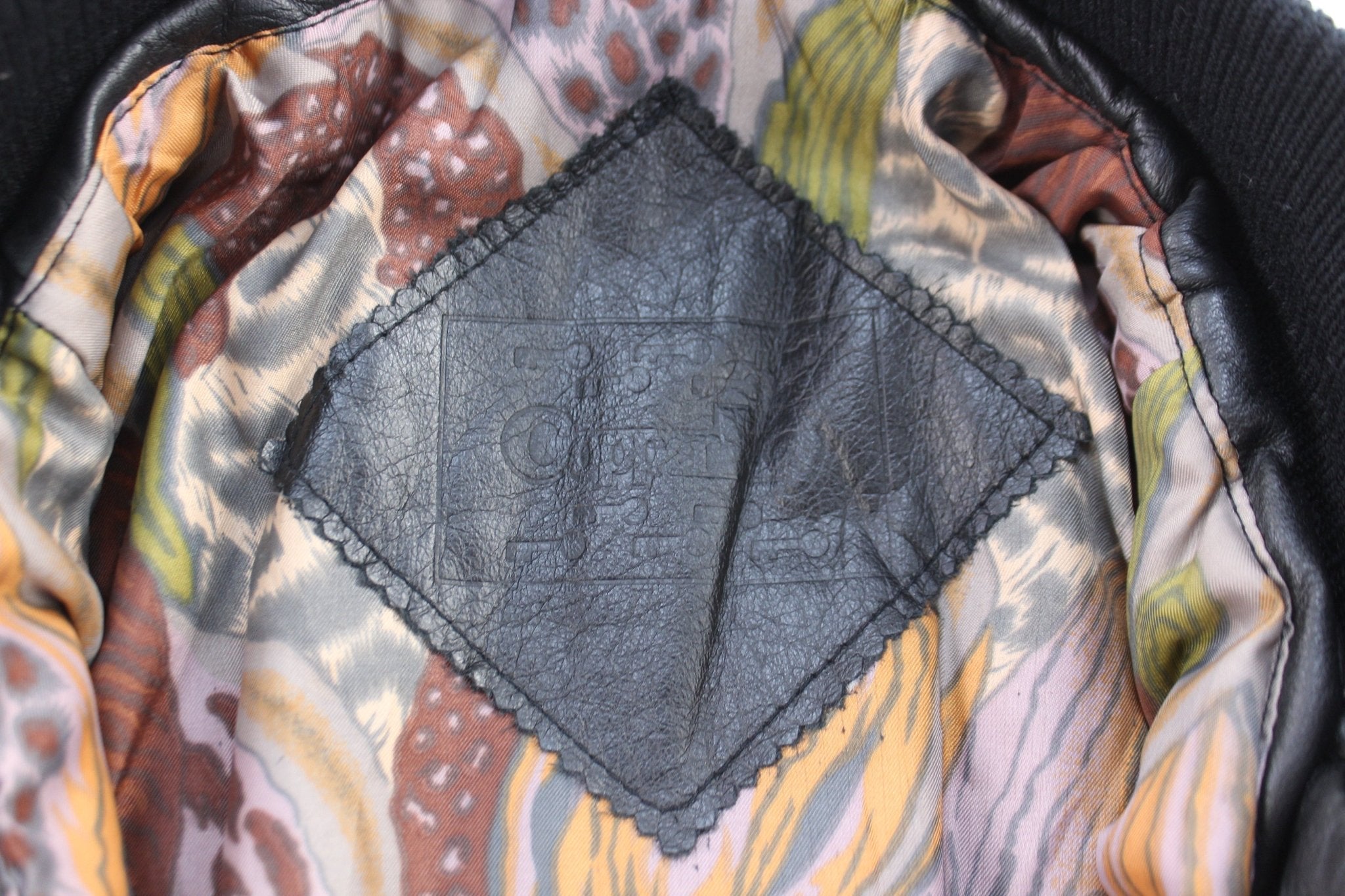 Women's Vintage Copper Key Leather Bomber Jacket - Jacket - Thrifted Threads
