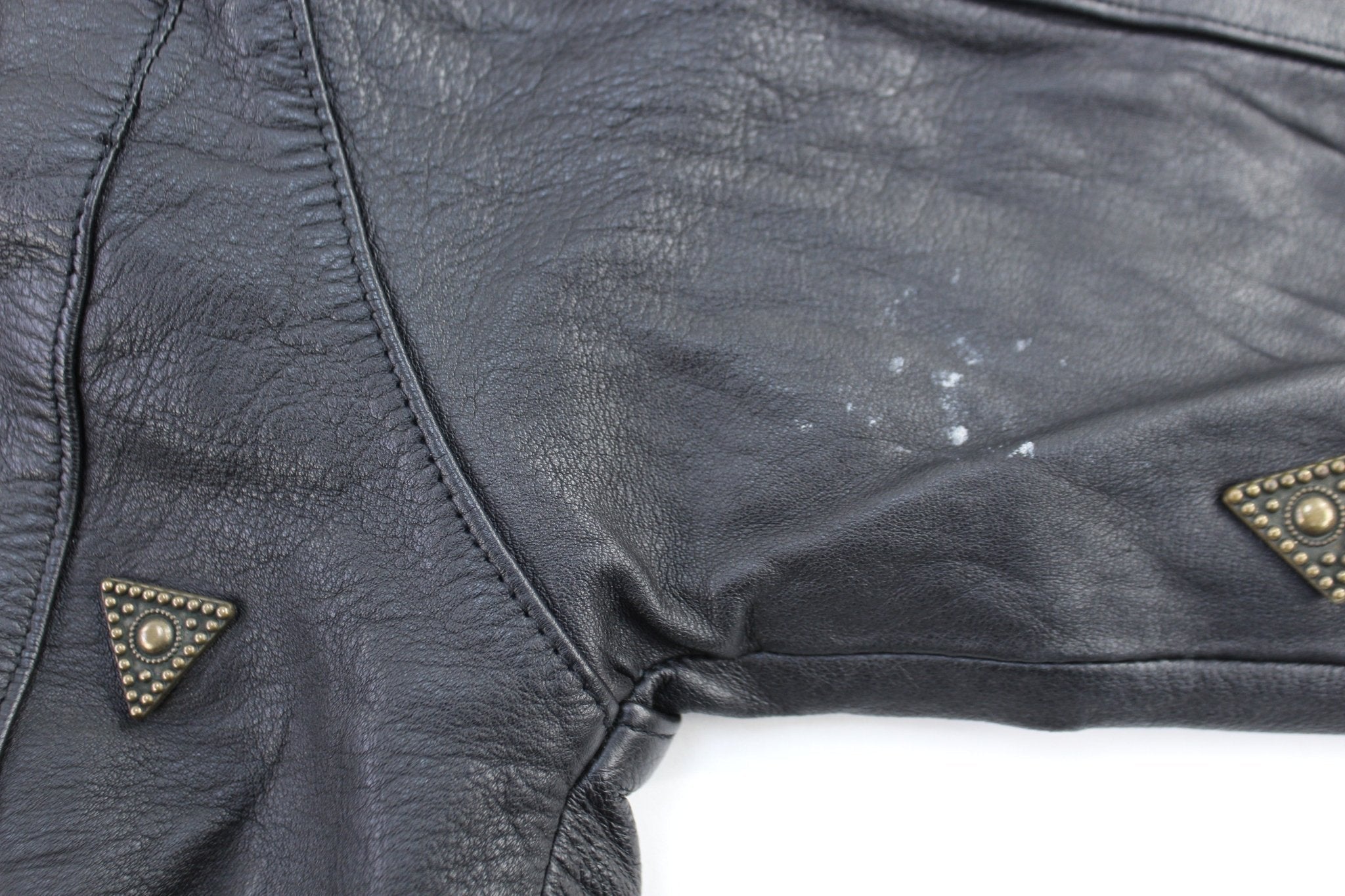 Women's Vintage Copper Key Leather Bomber Jacket - Jacket - Thrifted Threads