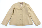 Women's Vintage Hillard & Hanson Tan Leather Jacket - jacket - Thrifted Threads