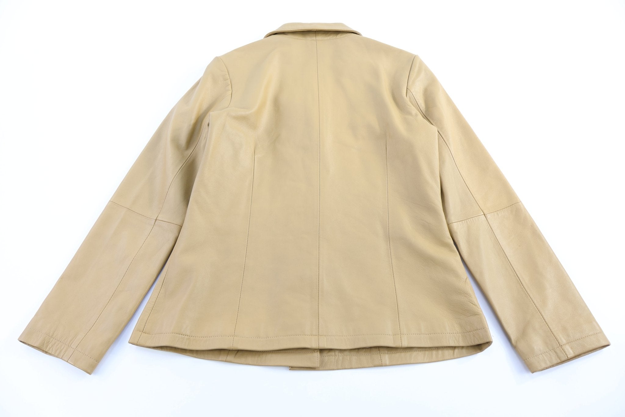 Women's Vintage Hillard & Hanson Tan Leather Jacket - jacket - Thrifted Threads