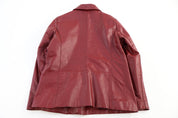Women's Vintage Isoface Red Leather Jacket - Jacket - Thrifted Threads
