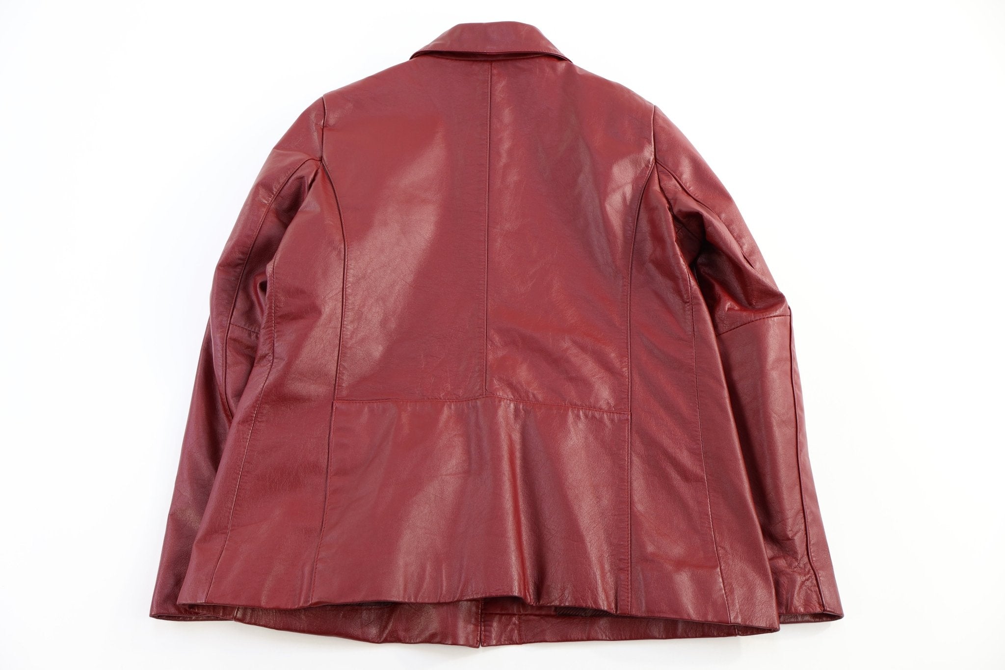 Women's Vintage Isoface Red Leather Jacket - Jacket - Thrifted Threads
